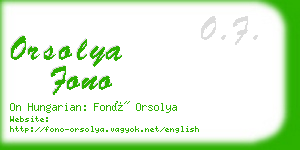 orsolya fono business card